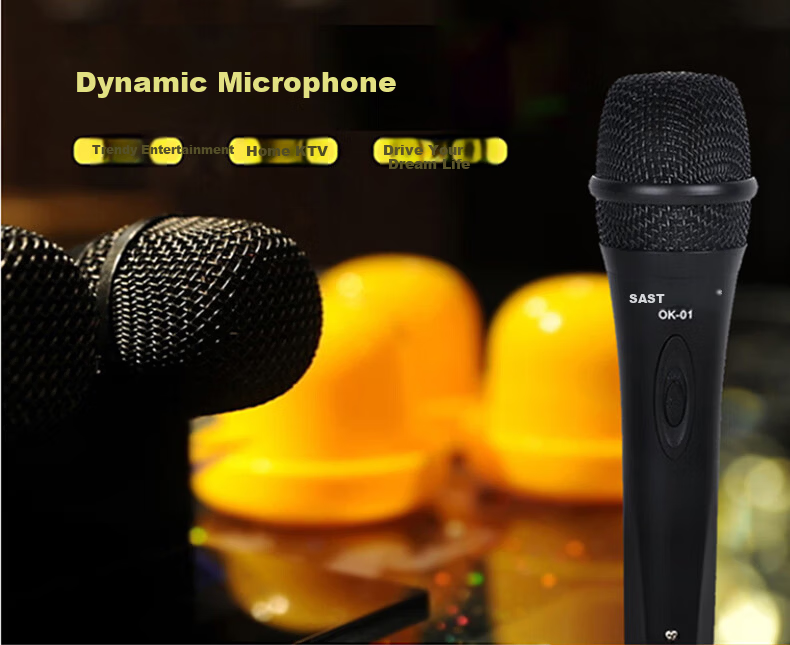 SAST OK-01 Classic Dynamic Microphone Wired Professional Microphone for Home KTV Karaoke Conference Speech 1