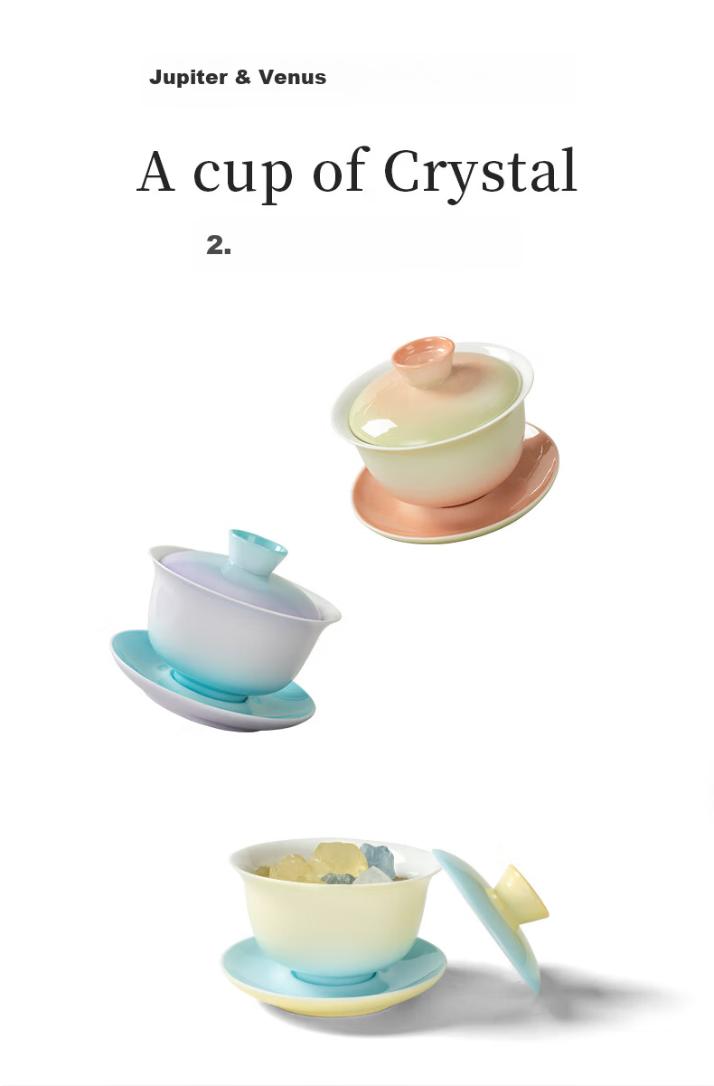 Jupiter & Venus Gui Unspoken Chinese Tea Bowl Crystal Stone Fragrance Gift Box Indoor Aromatherapy Essential Oil Diffuser Stone Mother's Day Birthday Gift 1