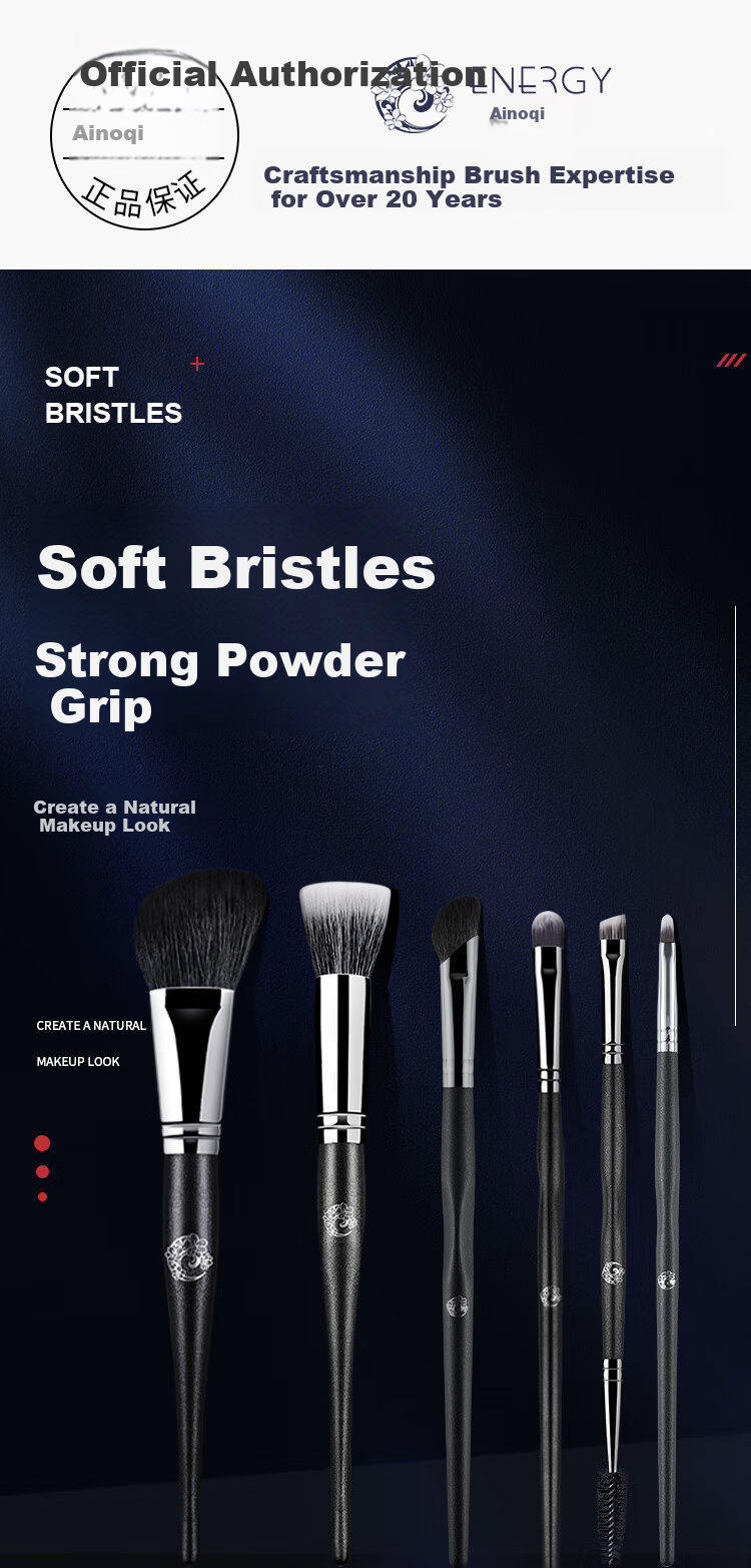 Ainoqi Master Series Makeup Brush 1pc Wool Blush Brush Natural Bristles Cangzhou Soft Hair 1