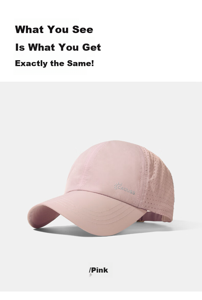 CACUSS Summer Breathable Mesh Baseball Cap for Women Outdoor Lightweight Sun Hat Fashionable Black 19