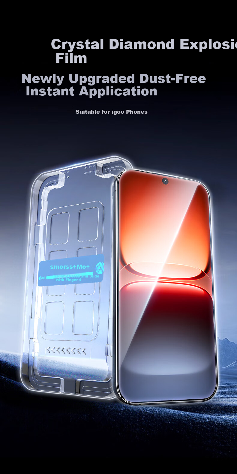 Smorss [2-Pack Ultrasonic Unlock] Tempered Glass Screen Protector for vivo iQOO 15/15 Ultra, Full Coverage HD Anti-Fingerprint Anti-Drop Film - Instant Adhesion Tool 1