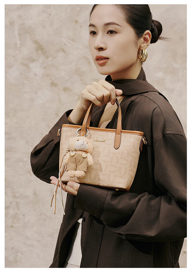 Aokang [Celebrity Style] Women's New Handheld Bucket Bag Fashion Crossbody Bag Birthday Gift for Girlfriend Wife 2