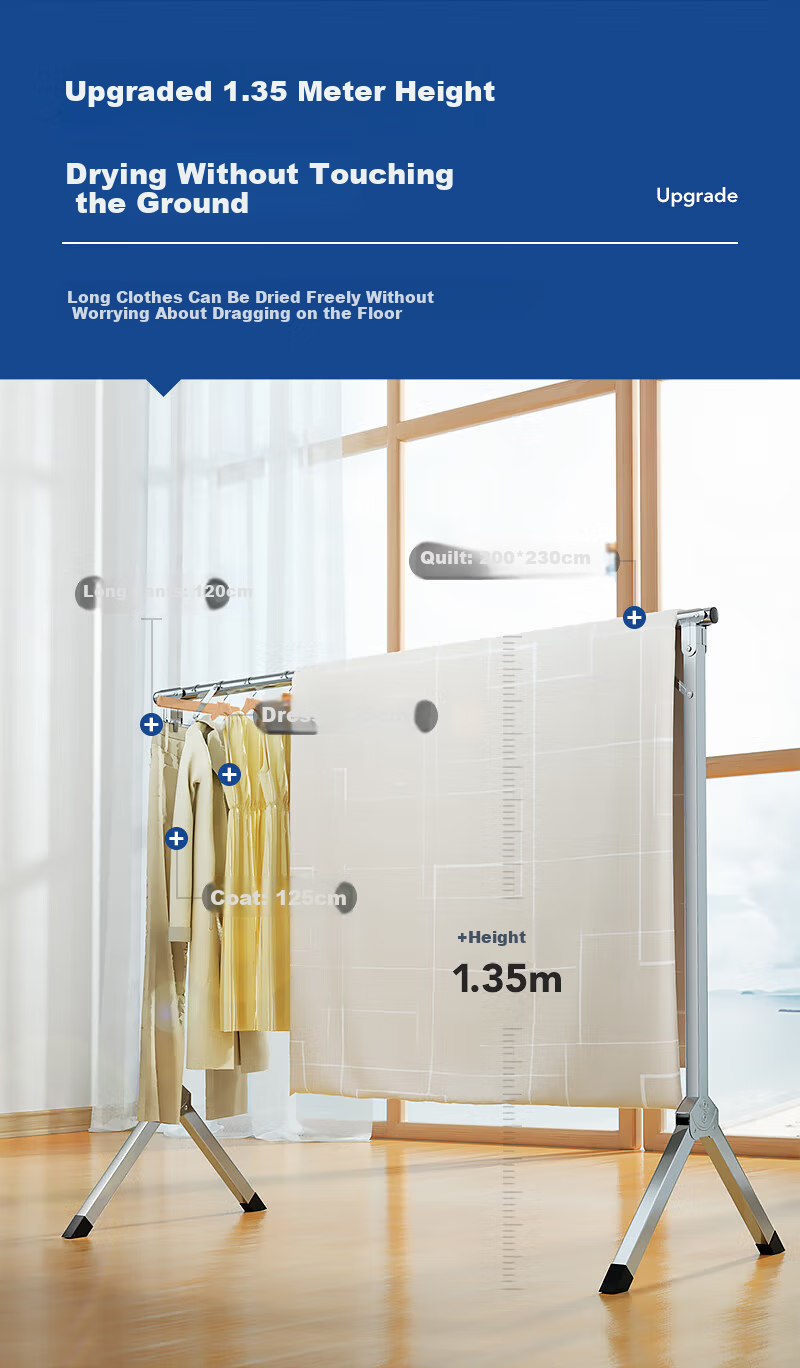 LYNN Floor-Standing Children's Multifunctional Drying Rack Towel Rack Newborn Baby Diaper Clothes Dryer Three-Layer 7