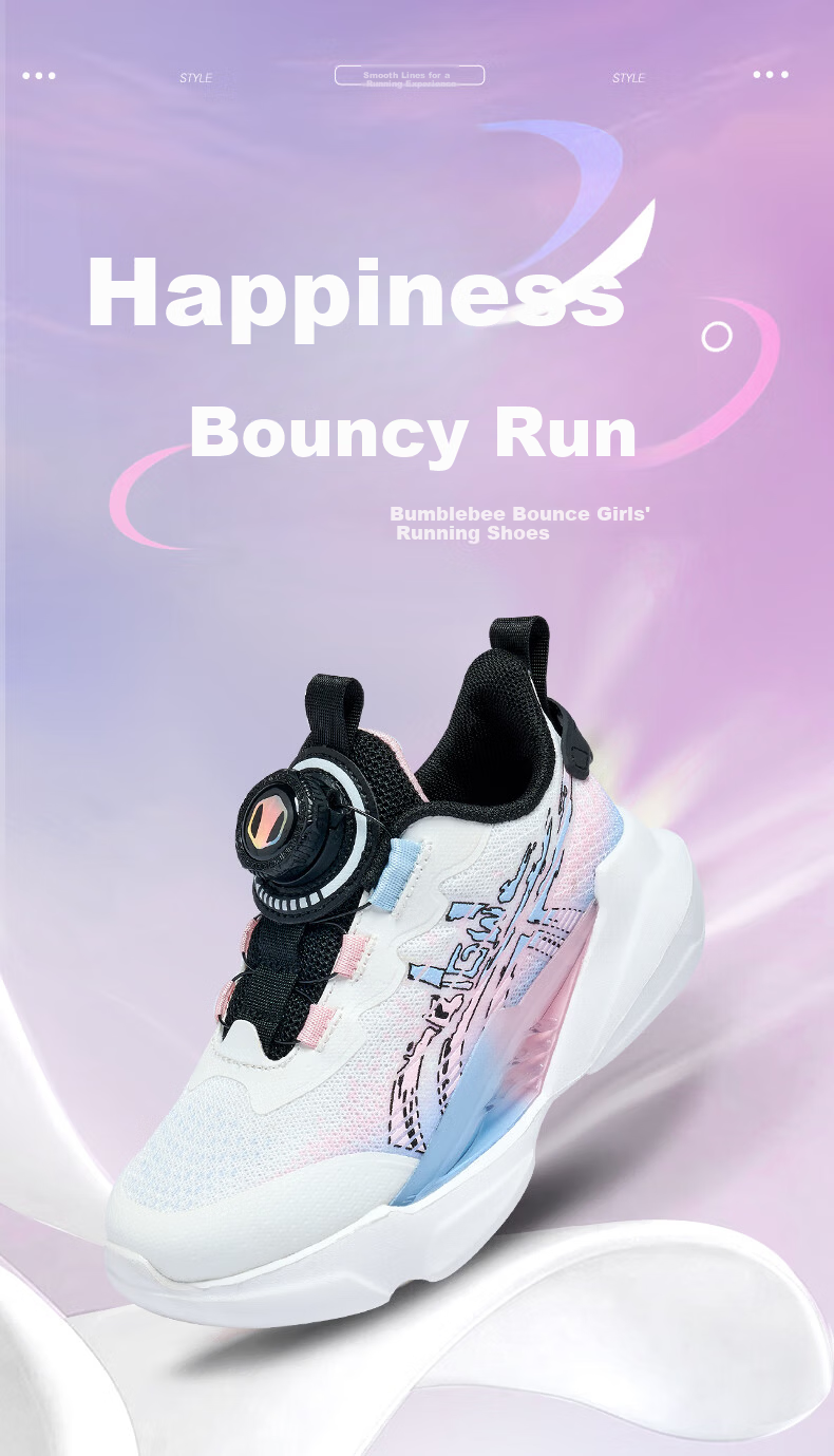 BIG WASP Kids Boys Sports Shoes Girls Running Shoes Casual Spring Autumn D112531897 Cherry Pink Purple Size 31 1