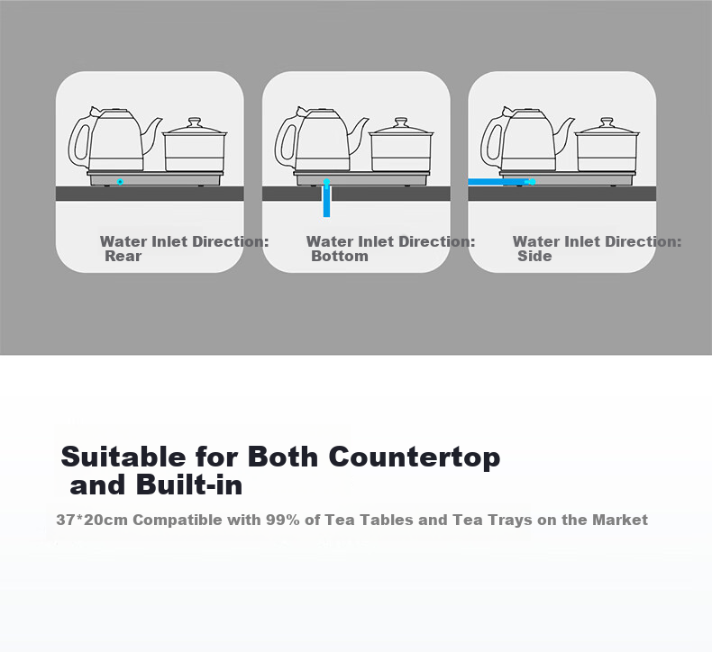 K·KOU Pure Titanium Fully Automatic Double Bottom Water Supply Electric Kettle Tea Table Boiling Kettle Integrated Insulated Electric Kettle Boiling Tea Heater TC018 21
