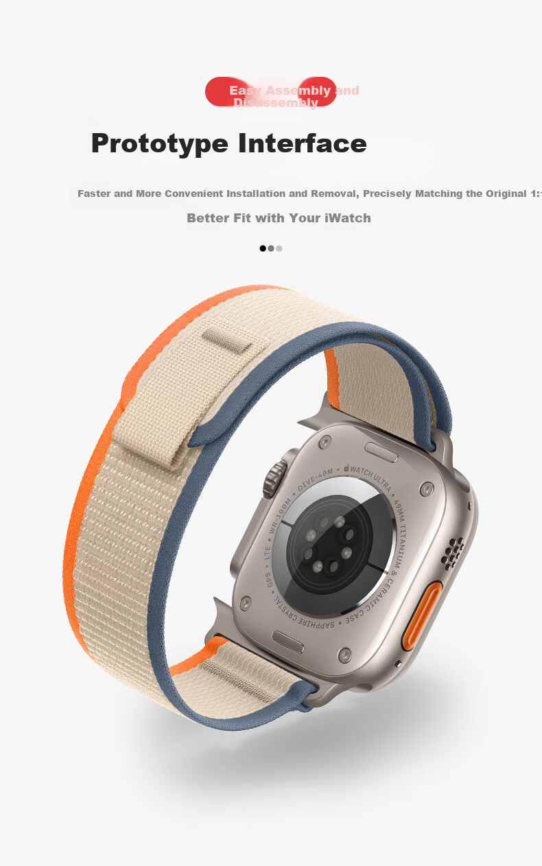 BHO Nylon Loop Band for Apple Watch S11/S10/Ultra 3, Wild Path Loop Band for iWatch S9/8/7/6/5/4/SE3/2 9
