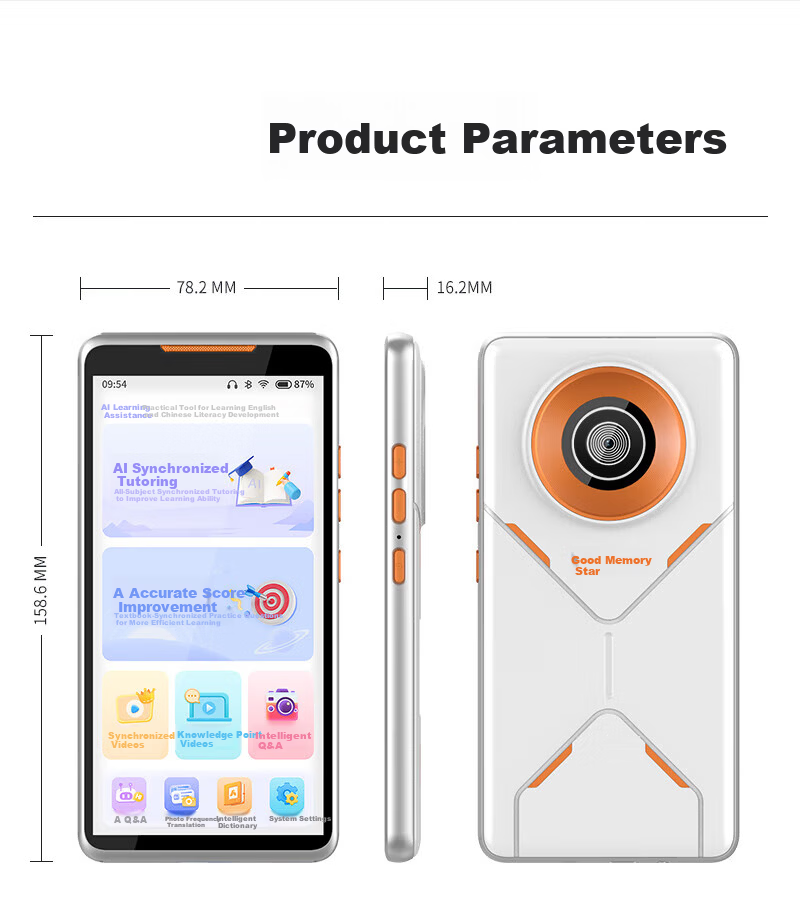 Haojixing 6-Inch Pocket Learning Machine Repeater Listening Device English Vocabulary Study Sync All Subjects Universal for Elementary to High School 17