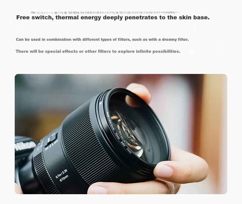 Kase Starburst Lens 77mm Adjustable Four-Line Short-Line Scattering Filter for Night Scene, Car Lights, Fireworks, and Starry Highlights 10
