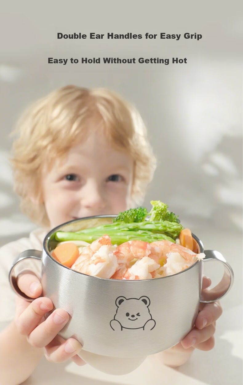 DOCTOR MA Egg-Shaped Baby Food Bowl, Integrated Silicone Suction Bowl with Plate for Children's Meals, White Tableware 6