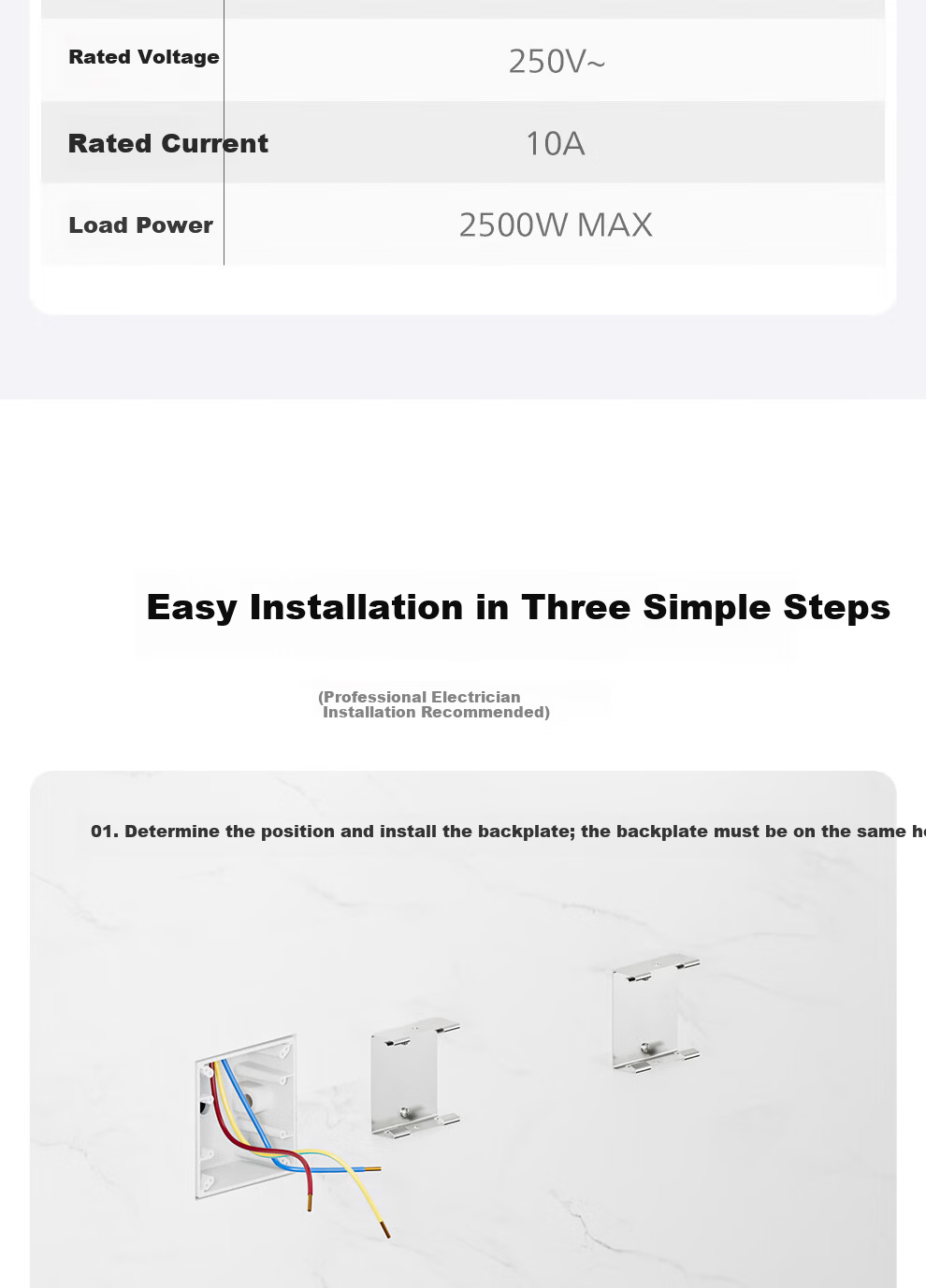PHILIPS Surface Mounted Track Socket Switch Panel Wall-Mounted Slot-Free Movable Sliding Rail Socket 50cm Track + 3 Adapters Gray 14