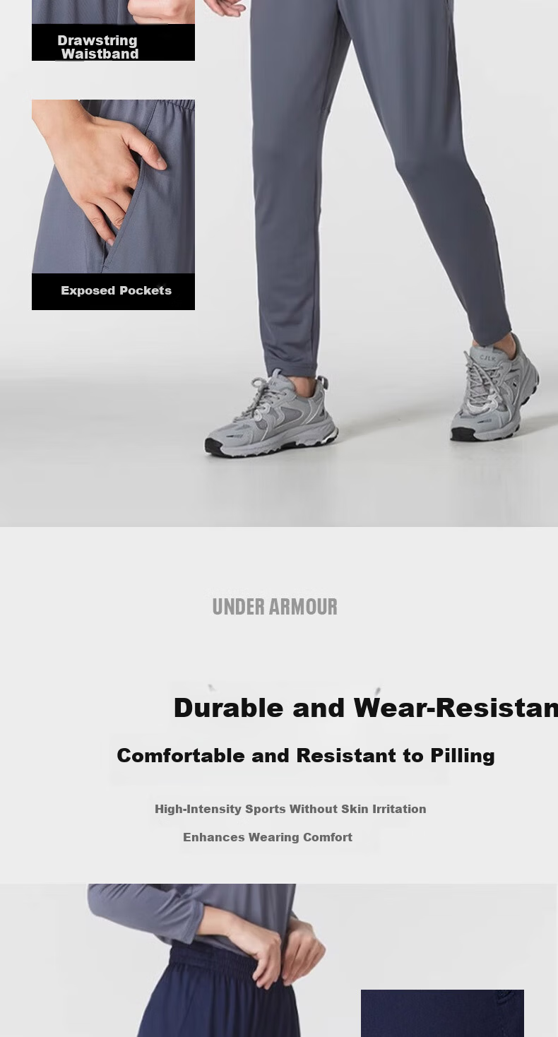 Under Armour Men's Summer New Quick-Dry Knit Sweatpants Straight-Leg Trendy Loose Casual Running Pants 7
