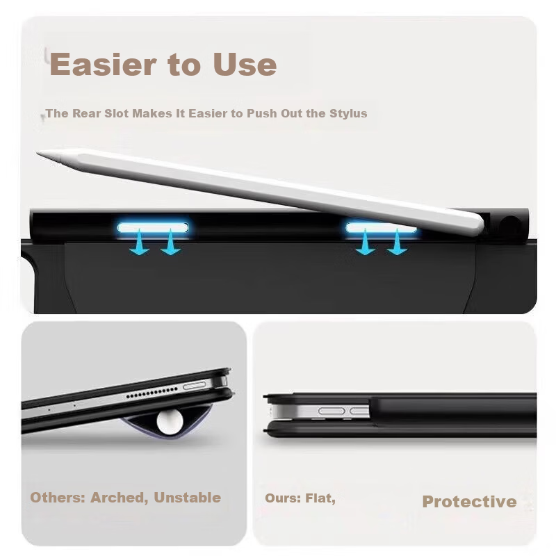 Jingshan Apple Pencil Magnetic Slot iPad Magic Keyboard Accessory Stylus Pen Holder 2nd Generation Storage Protective Case Anti-Lost Tablet Pen Stand Sleeve 7
