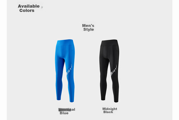 Bmai Potential Compression Long Pants Marathon Race High Elasticity Muscle Support Running Training Fitness Pants V5 Men 12