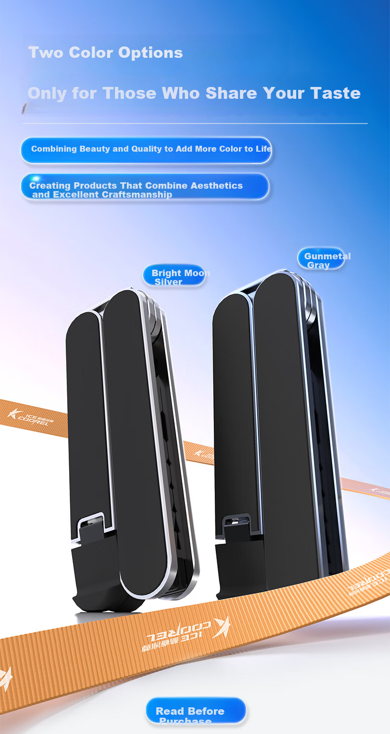 ICE COOREL Laptop Stand Aluminum Alloy Vertical Adjustable Floating Holder Tablet Cooler Universal Portable Metal Riser for Apple Xiaomi Huawei Lenovo Legion 7