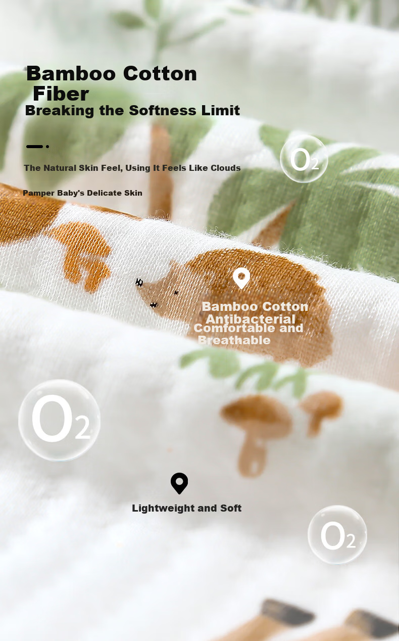 Baby Sleeping Bag Spring and Summer Children's Anti-Kick Bamboo Cotton Air Layer Leg-Separated Sleep Sack Deer Pattern Size 80 4