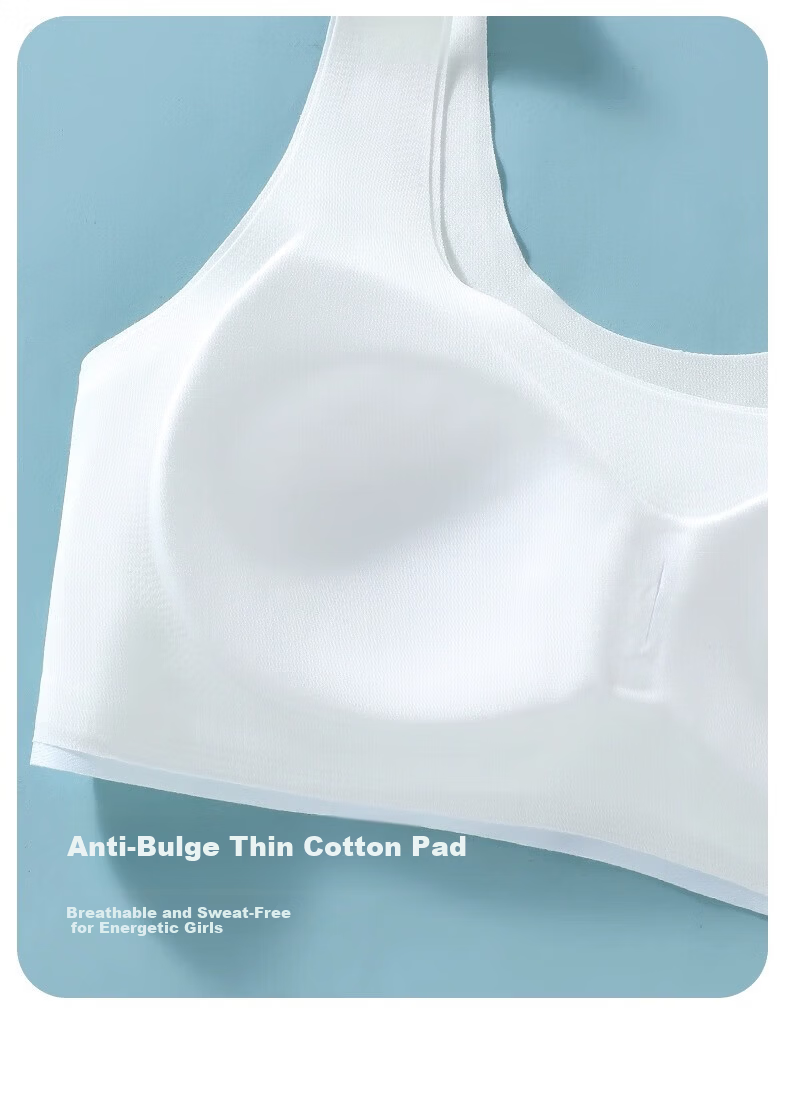 Urban Beauty 2-Piece Spring Summer Girls' Seamless Sports Bra Vest for Teens and Adolescents 16