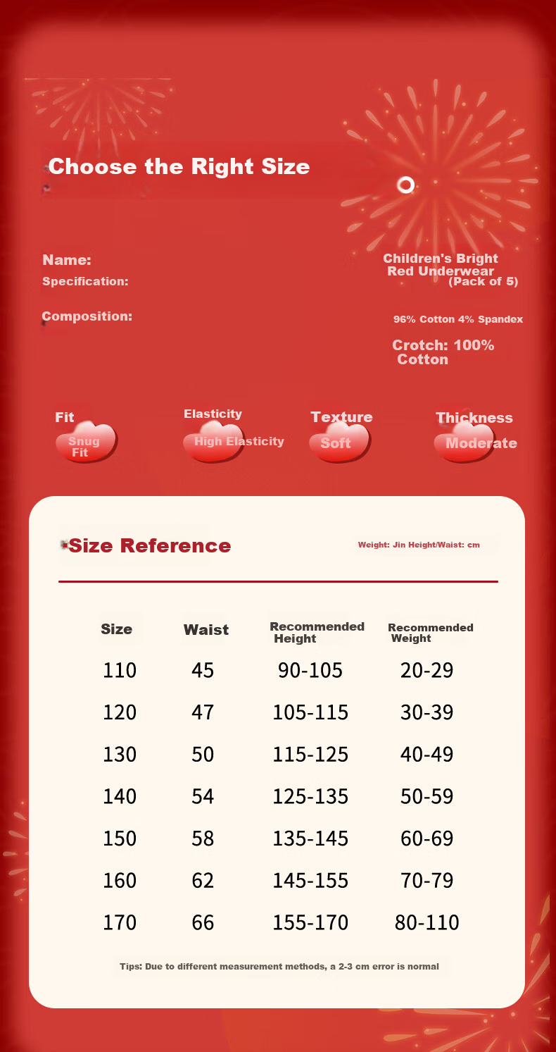 MiiOW Boys' Red Cotton Boxer Briefs for Children, 3-Pack, Pure Cotton, Comfortable Fit for Ages 6-12, Non-Chafing 1