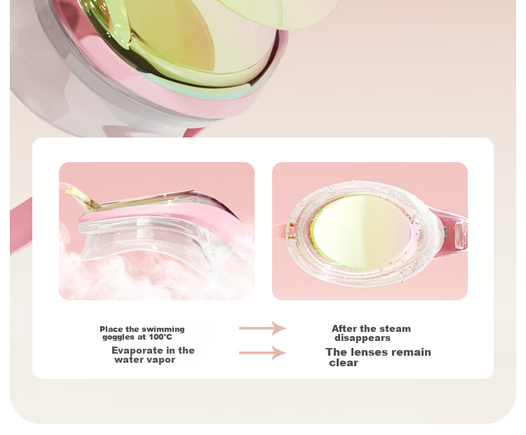 PULASSI Women's Swimming Goggles HD Waterproof Professional Racing Clear Vision Premium Colorful JD Self-operated 500 Degree 13
