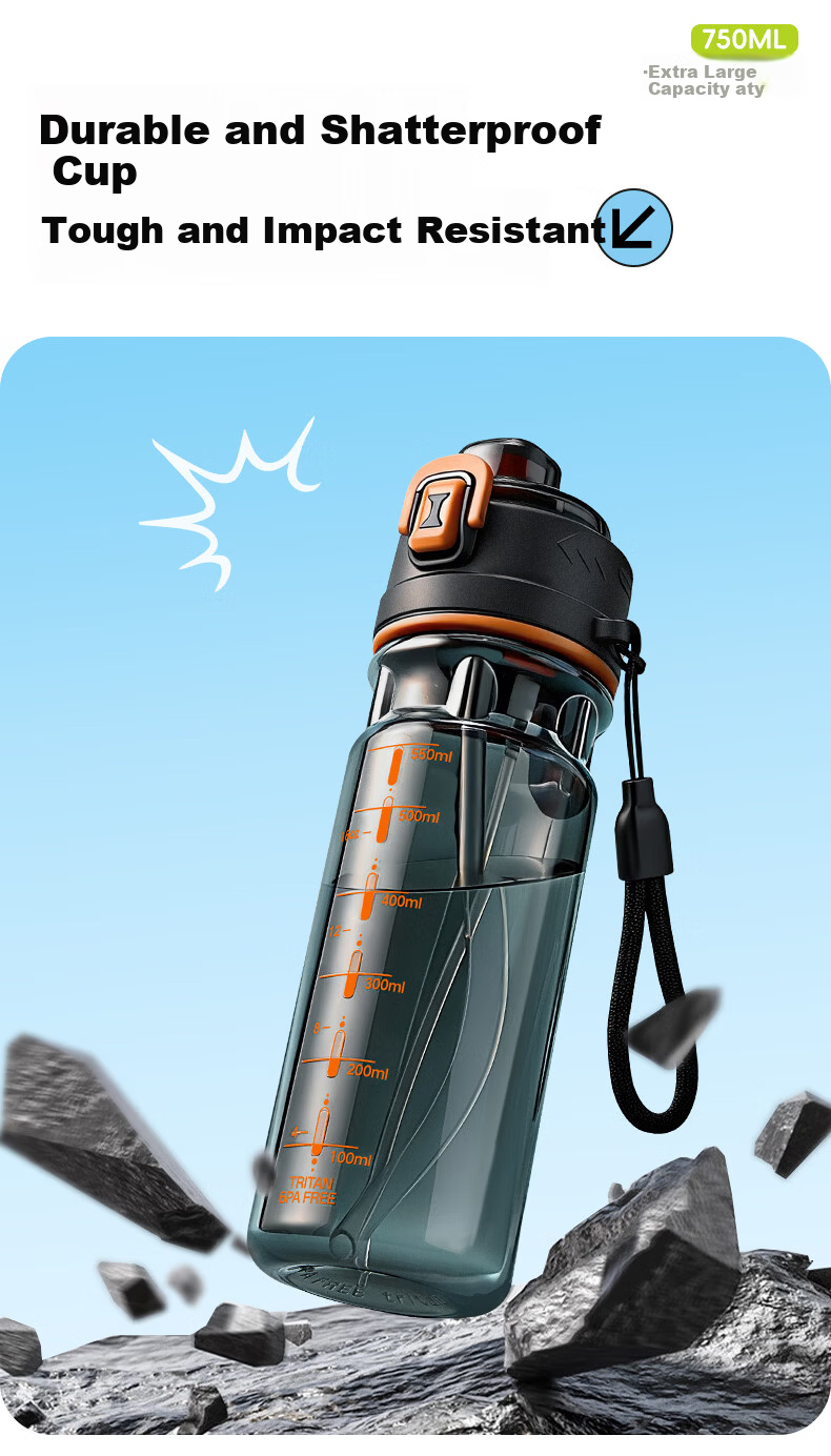 Cica Spray Sports Water Bottle for Children Students 6-12 Years Old Summer Large Capacity Tritan Cup 11