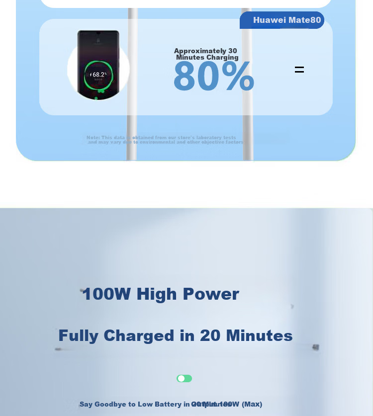 Type-C Data Cable 100W/88W/66W/40W Super Fast Charging 6A Cable Compatible with Huawei Honor Xiaomi Phones Tablets Pura80/Mate70 2M 6
