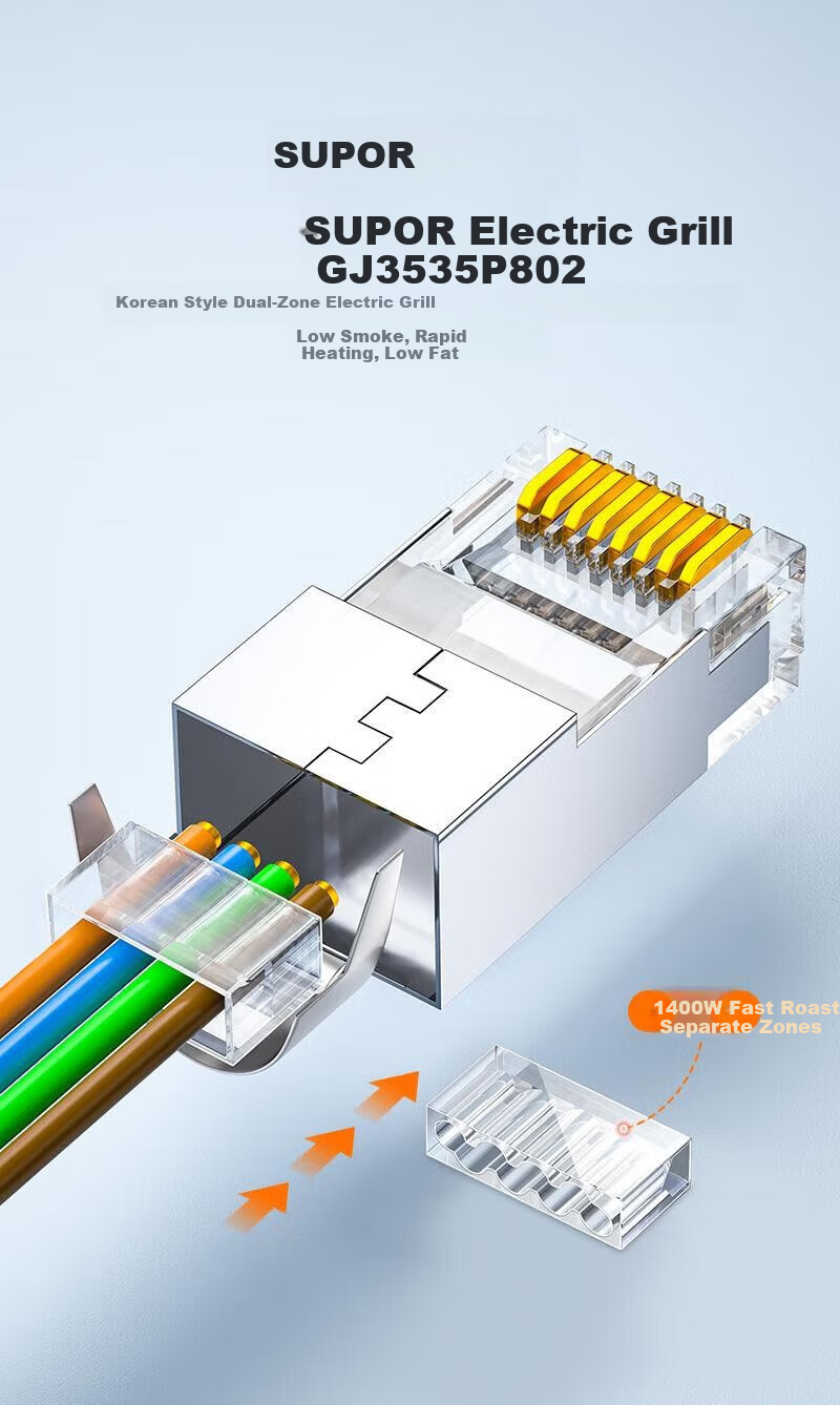 Sanze Cat6A Shielded RJ45 Connector Super Category 6A 10Gbps Two-Piece Network Plug 10pcs SJ6A10 6