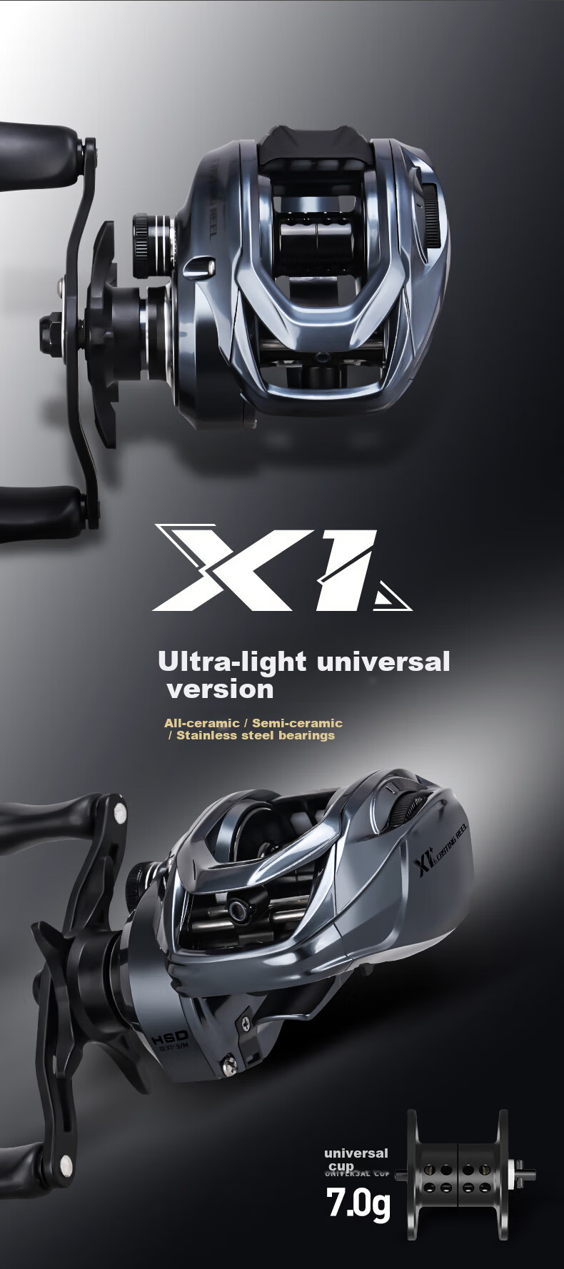 HISTAR X Series X6 Full Ceramic Bearing Micro Line Cup Left-Handed Spinning Reel 5