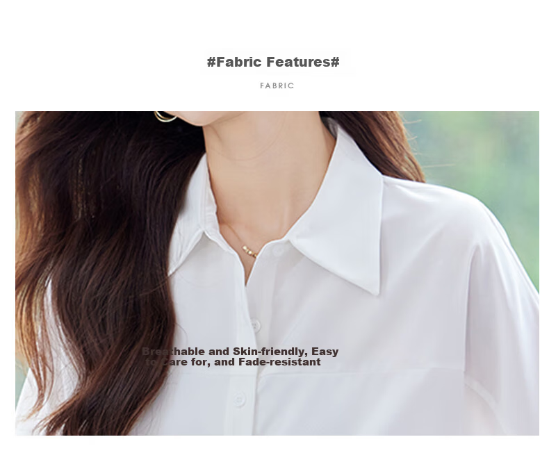 Jeanswest Women's Shirt 2026 Summer Fashion Elegant Commuter Short Sleeve Casual Versatile Top White 2XL 2