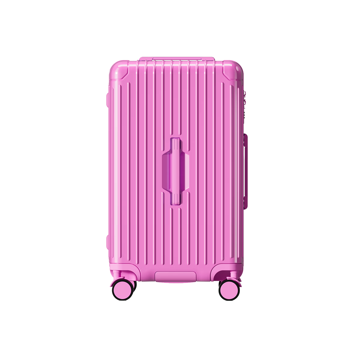 HLA Large Capacity Luggage Suitcase for Men and Women, Durable 24-inch Carry-on Trolley with Password Lock, Short Trip Travel Bag, Pink Cloud