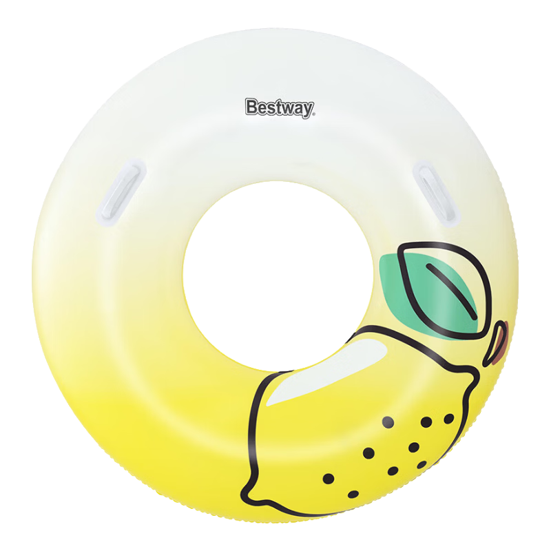 Bestway Kids Heavy-Duty Thickened Swimming Ring Life Buoy Anti-Tip Cartoon Float 12+ Fruit Swim Ring