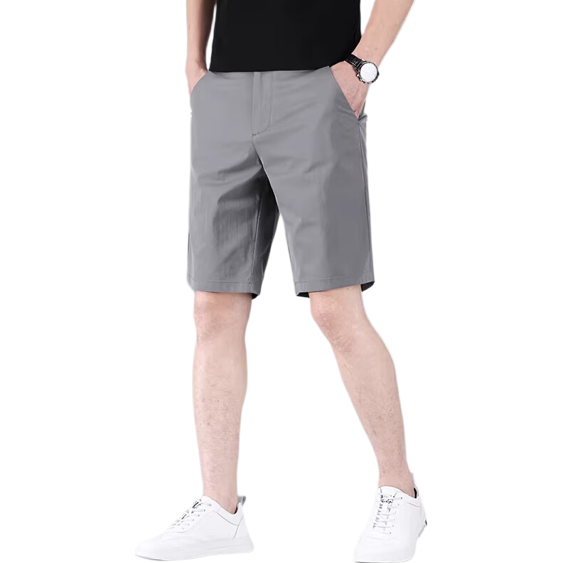 Playboy Ice Silk Men's Five-Point Shorts Summer Thin Breathable Quick-Dry New Business Casual Versatile Mid-Length Pants Trend