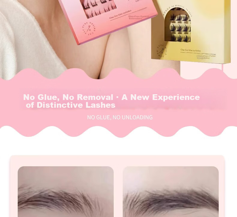 Mingba Self-Adhesive False Eyelashes Natural Fox Style Sunflower Lazy Trilogy Cat Elf 36 Pairs/Box 1
