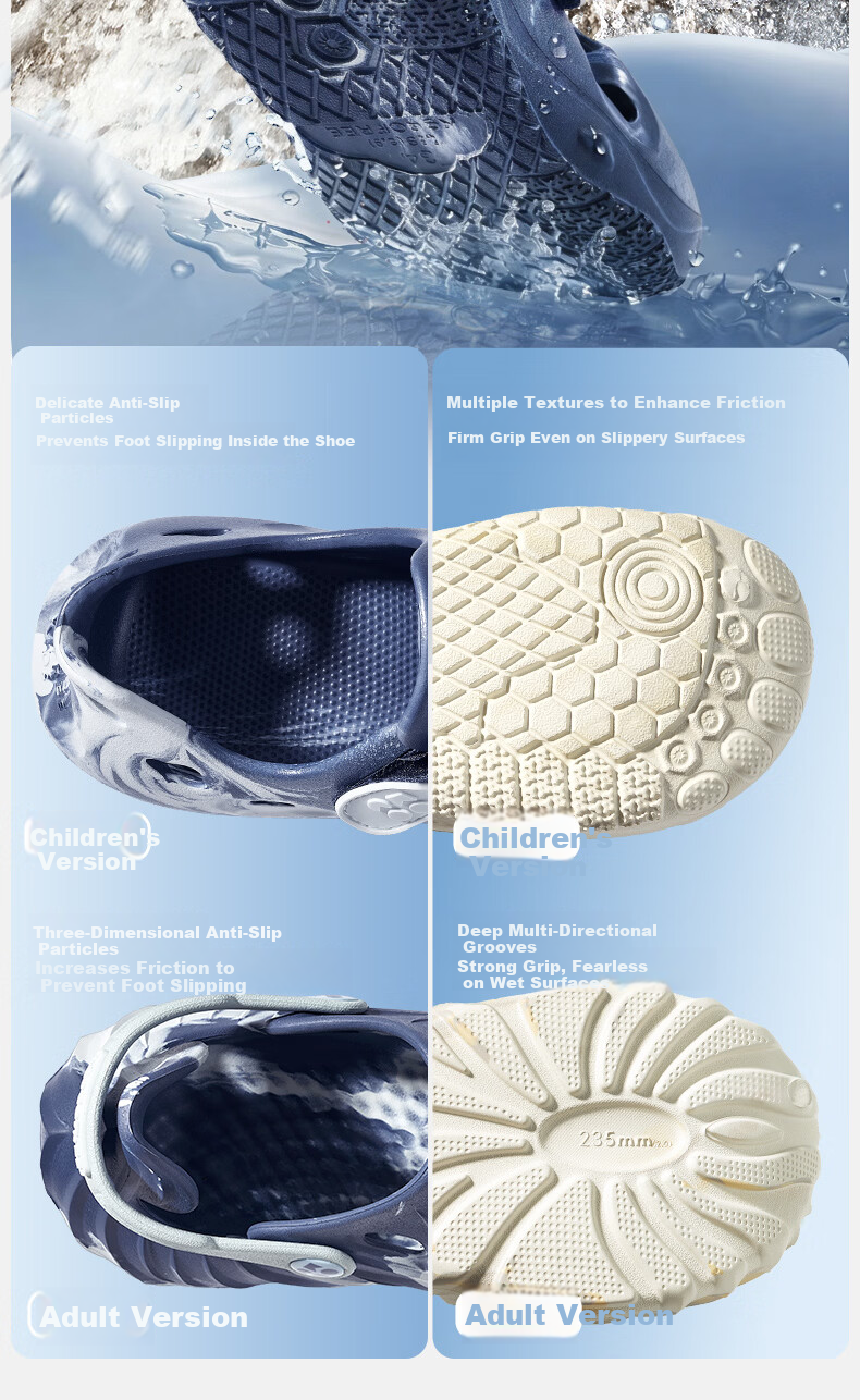 Kocotree KK Tree Kids Ventilated Non-Slip Lightweight Beach Water Shoes for Boys and Girls Parent-Child Model 12