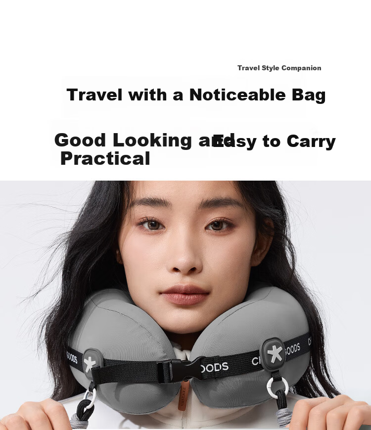 CHECA GOODS U-Shaped Neck Pillow Travel Portable Airplane Neck Pillow Long-Distance Neck Support Office Nap U-Shaped Pillow 3