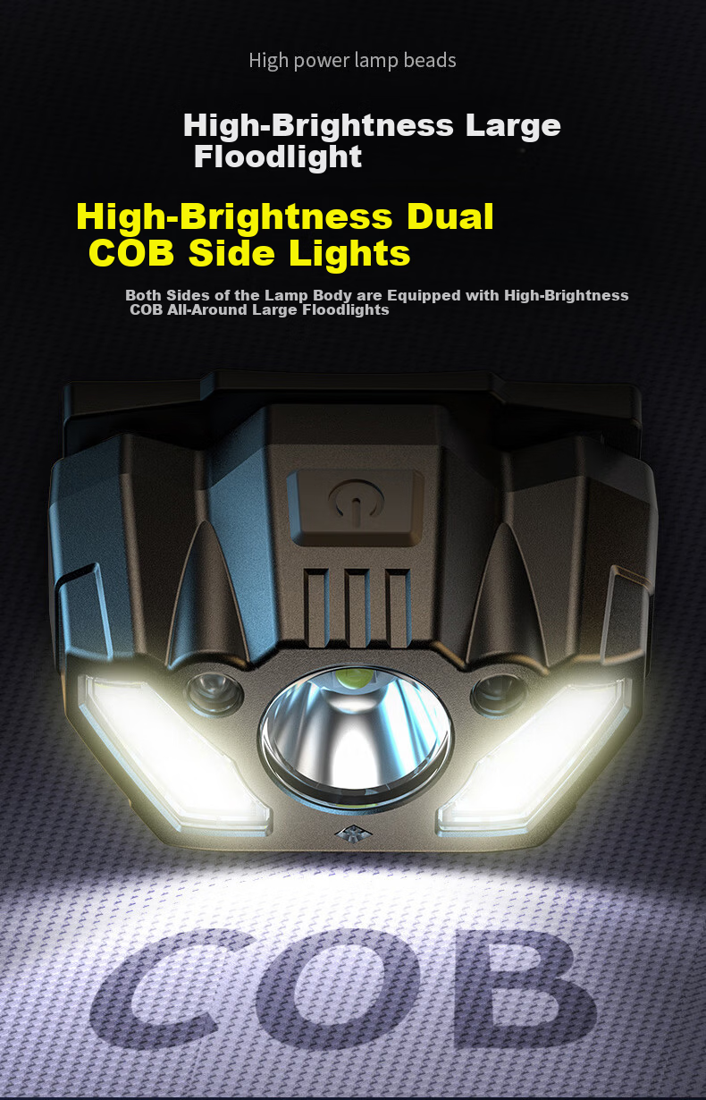 EWPLIRE WASP Multi-Light Headlamp High Brightness Long Battery Life Long-Range Sensor Night Fishing Headlight Outdoor Head Torch 6