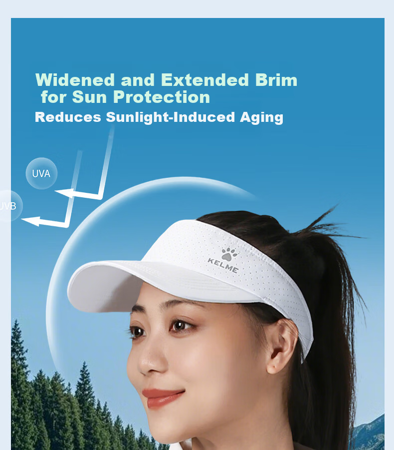 KELME Marathon Sports Quick-Dry Running Training Racing Cap Mesh Breathable Tennis Sunshade Sun Protection Hat 6