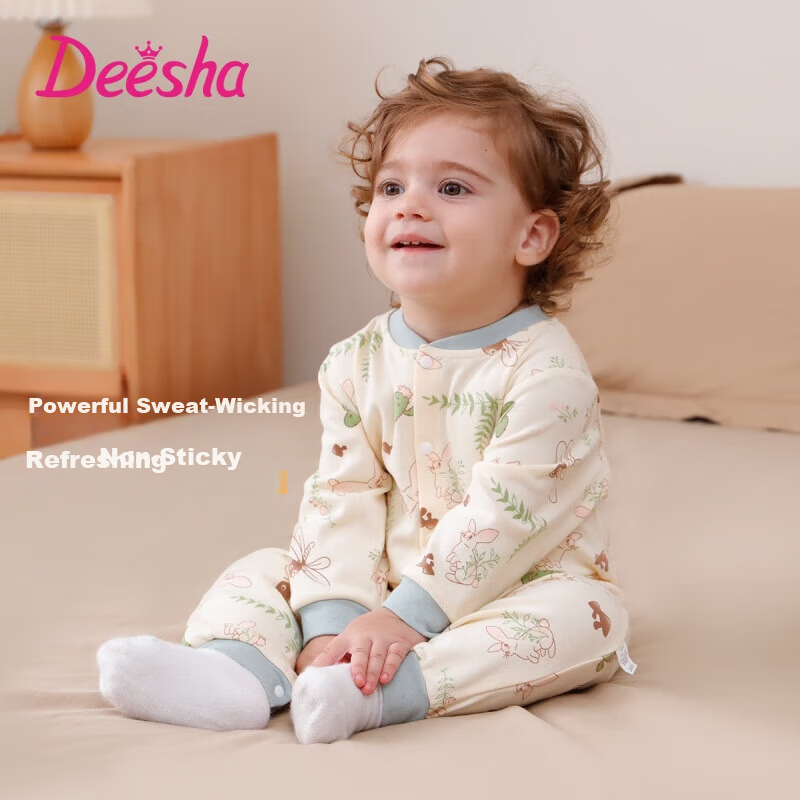 DEESHA Baby Romper Newborn Jumpsuit Printed Jungle Whisper 90