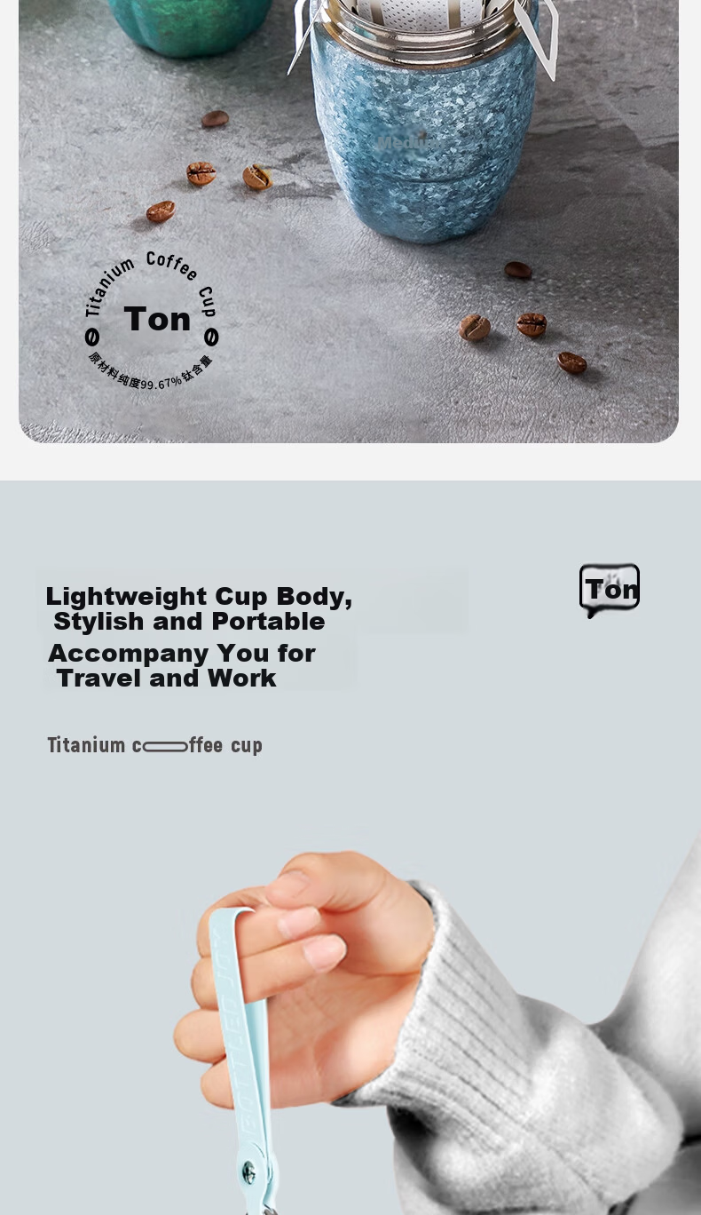 Dundun BOTTLED JOY Pure Titanium Insulated Bottle Wang Yibo Edition Large Capacity Outdoor Cup Holiday Gift 11
