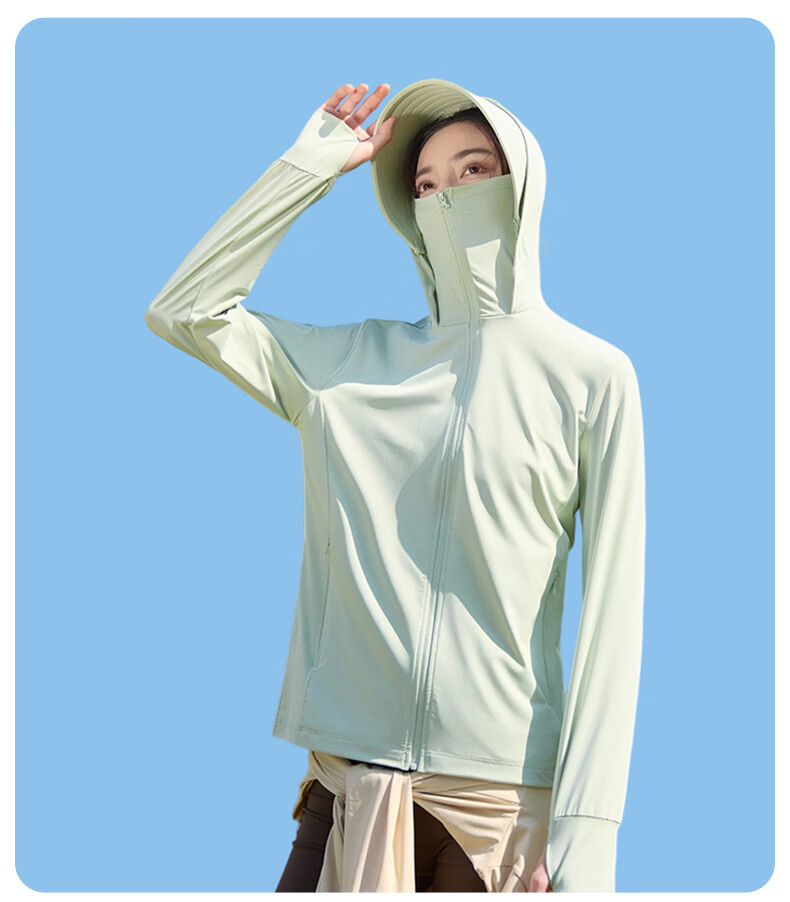 Warrior Women's Summer Sunscreen Jacket Ice Silk Cooling UV Protection Lightweight Breathable Comfortable Outdoor Skin Jacket 23