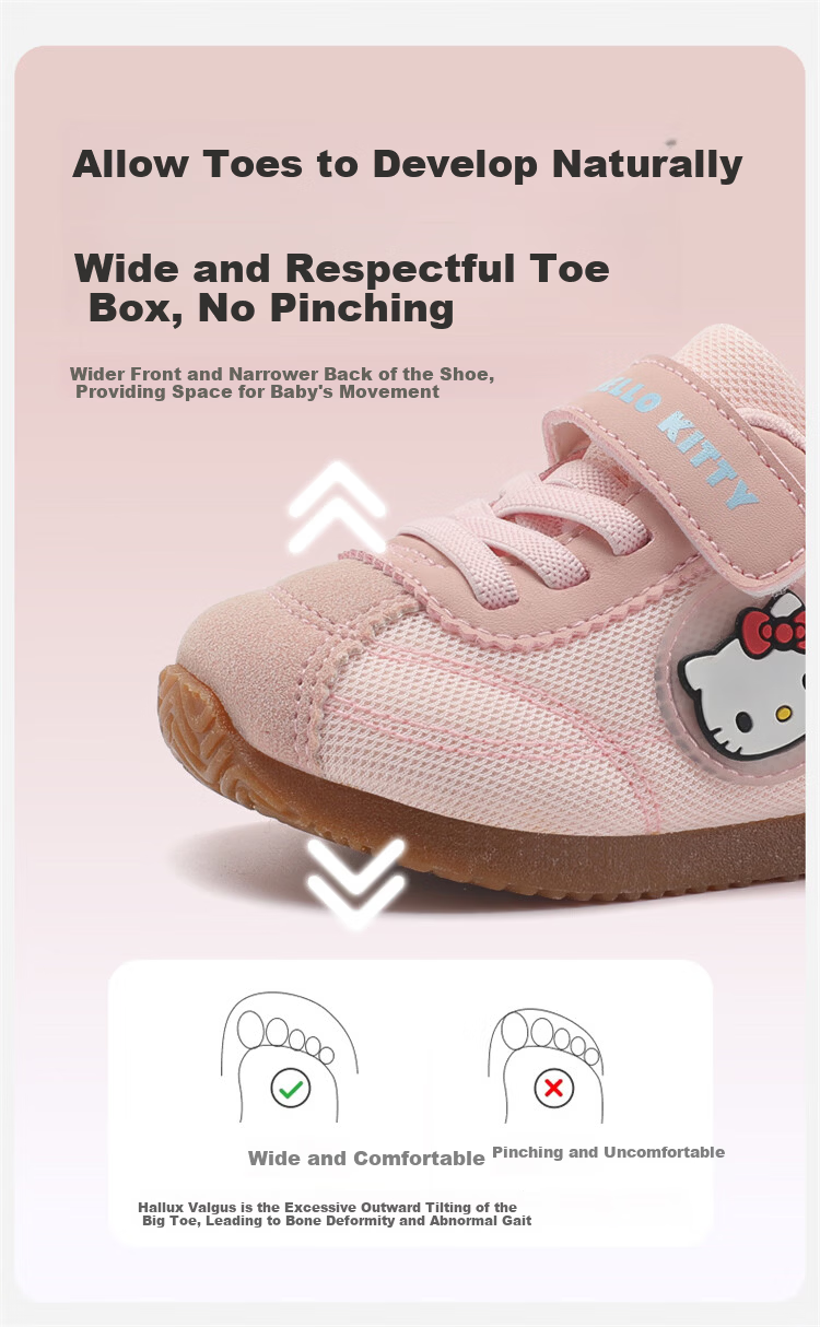 Hello Kitty Kids Girls Toddler Classic Retro Casual Lightweight Comfortable Sports Shoes 6116 Yellow Size 28 6