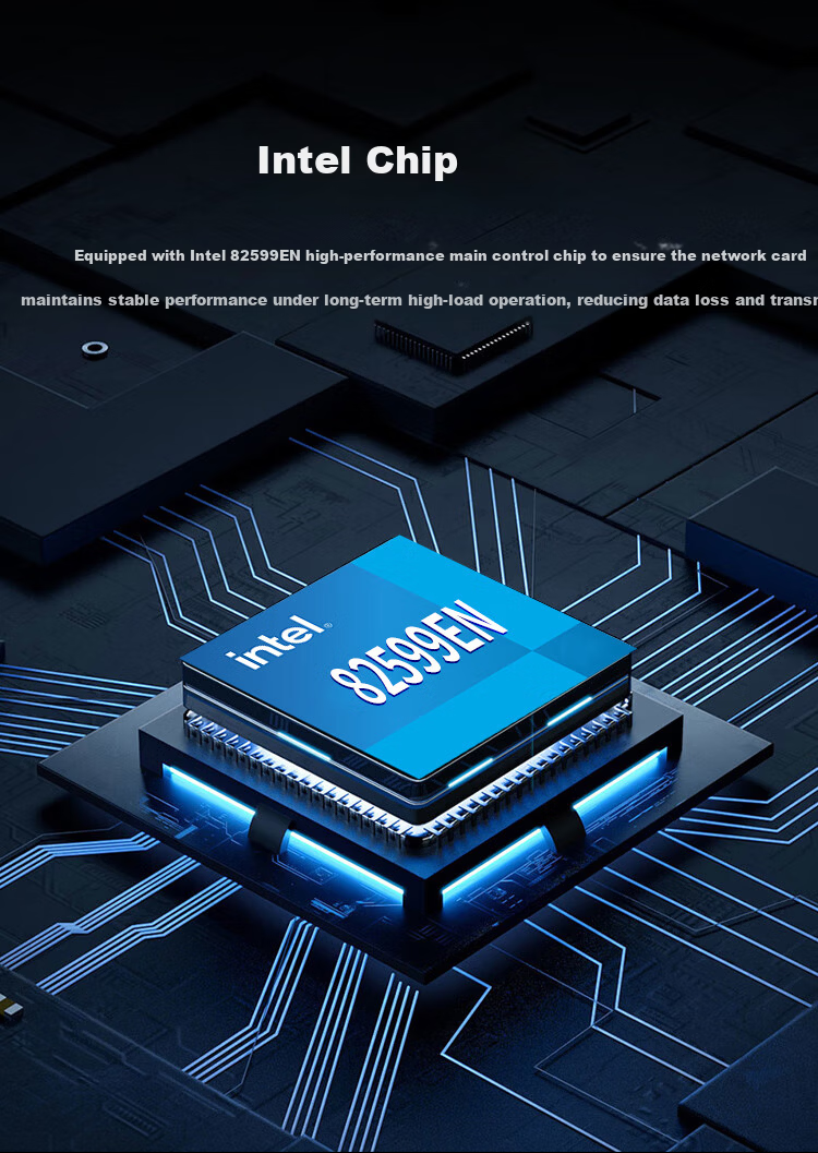 Hoodblue 2.5G Ethernet PCI-E Network Card Intel Chipset 2500Mbps Desktop NAS Server Internal 2.5G Network Card HBE25M2-T1 3