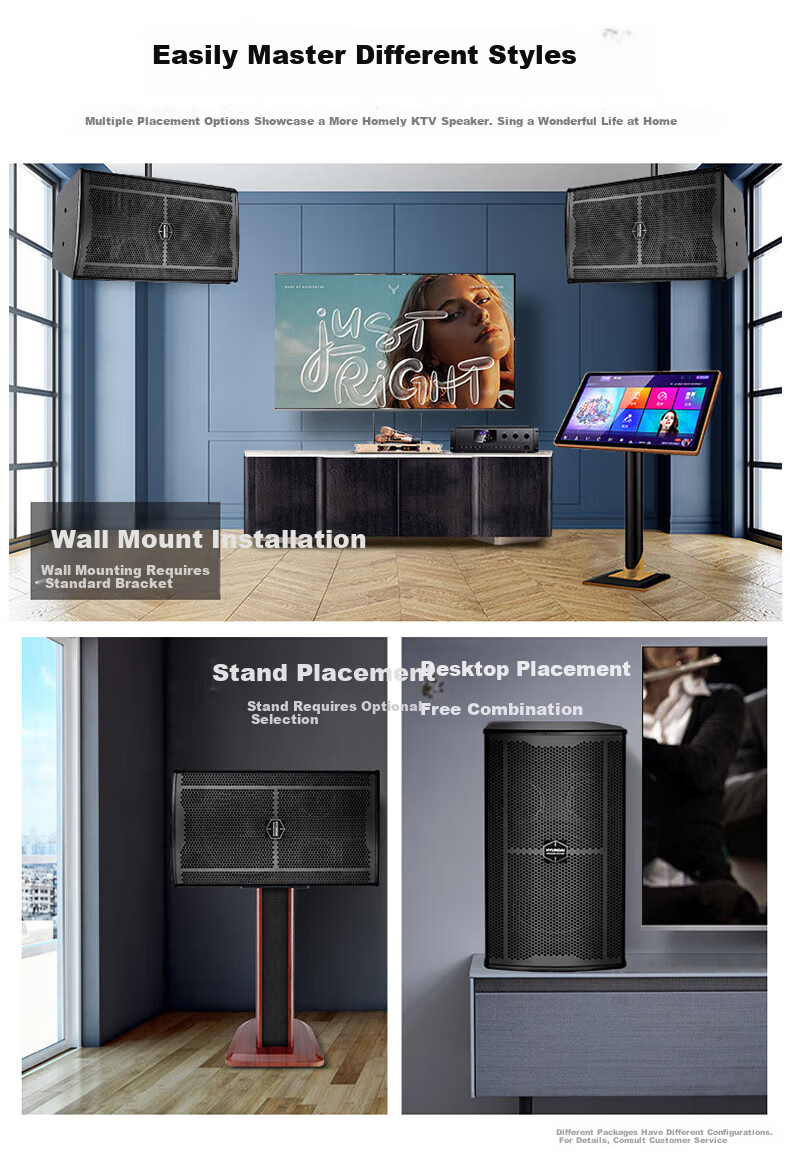 HYUNDAI K960 Home KTV Sound System Full Set Three-Way Home Theater Karaoke Singing Equipment 4