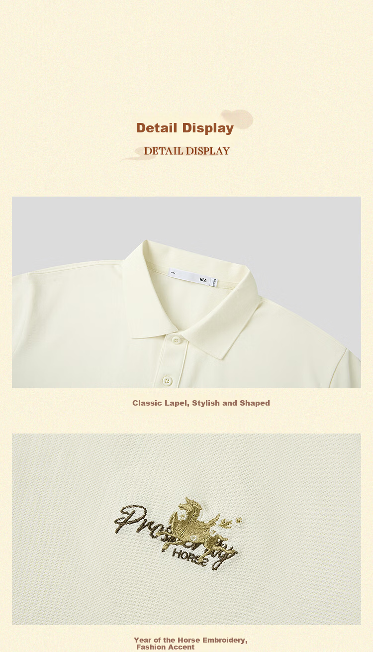 HLAHLA Men's Short Sleeve Polo Shirt 26 Year of the Horse New Year Cooling Short Sleeve Summer Father's Day Gift 15