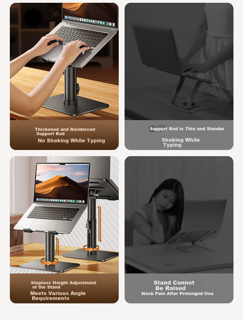 Shuotu Laptop Cooling Pad, Computer Semiconductor Cooling Stand, Air Pressure Gaming Laptop Cooling Device, Handheld Tablet Computer Vertical Stand, Computer Desk Height-Increasing Fan Cooling 2