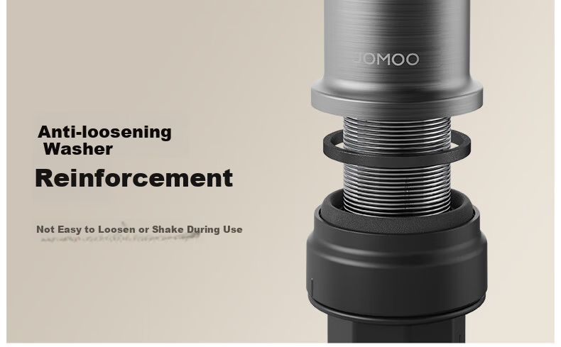 JOMOO Kitchen Faucet Sink Spray Gray Dishwashing Basin Kitchen and Bathroom Sink Hot and Cold Water Faucet 33080-506/HBS1-Z 19