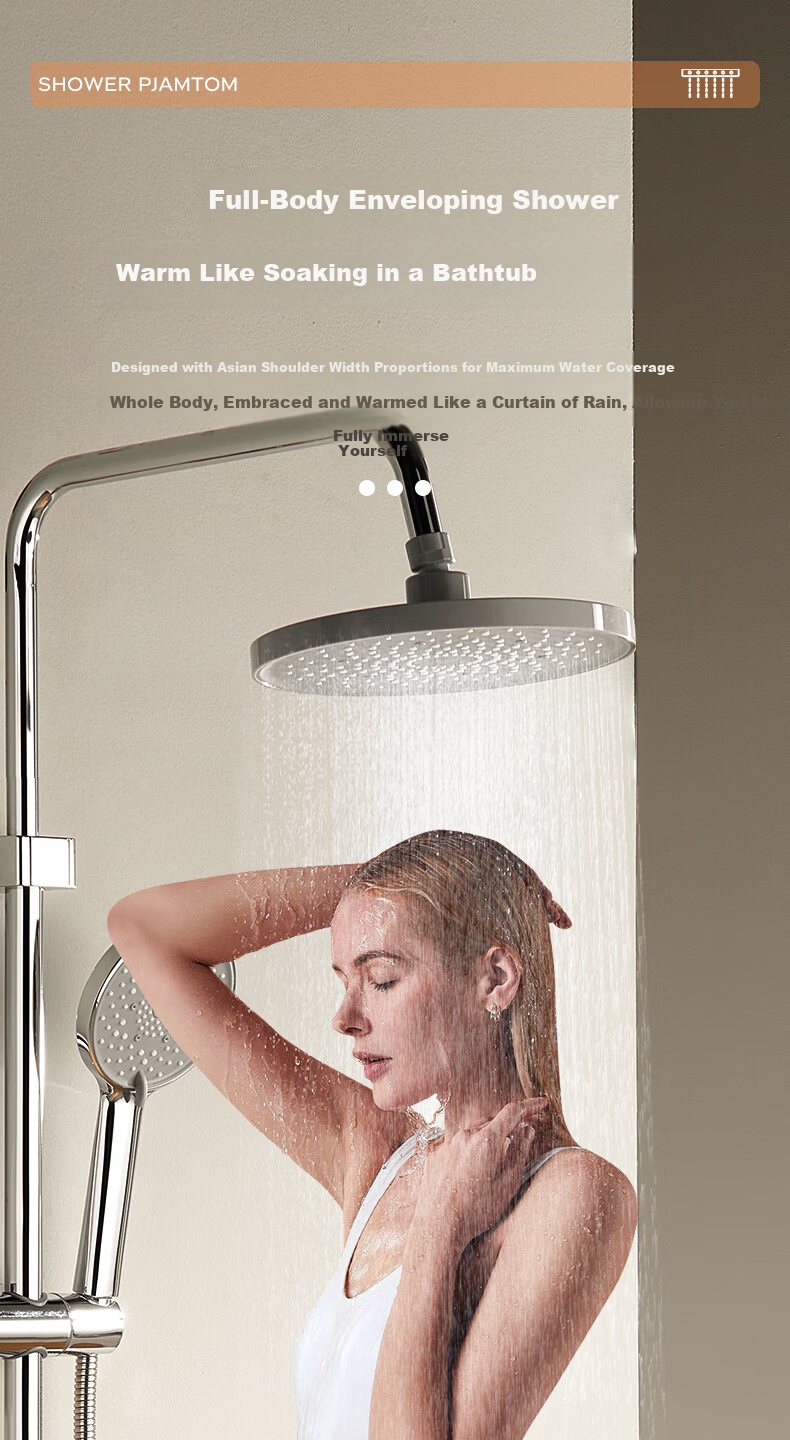 KEGOO Shower Set Complete Exposed Mixer Integrated Shower Booster Head Full Set Bright Silver K4071 5