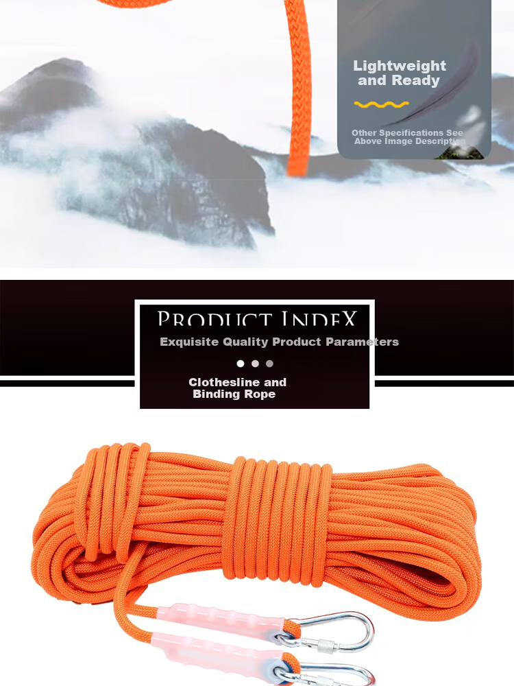Guangjia 8mm 100m Outdoor Durable Polypropylene Clothesline with Double Hooks for Hanging Clothes and Bedding 4