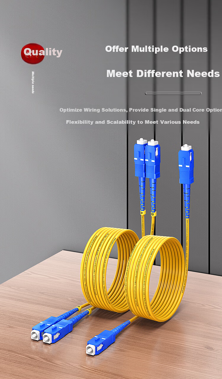 AMPCOM Fiber Optic Patch Cable Telecom Grade Single-mode Single Core 2.0mm SC-SC 9/125μm FTTH Fiber Optic Cable for Optical Transceiver 2 Meters ASM2SC1202 21