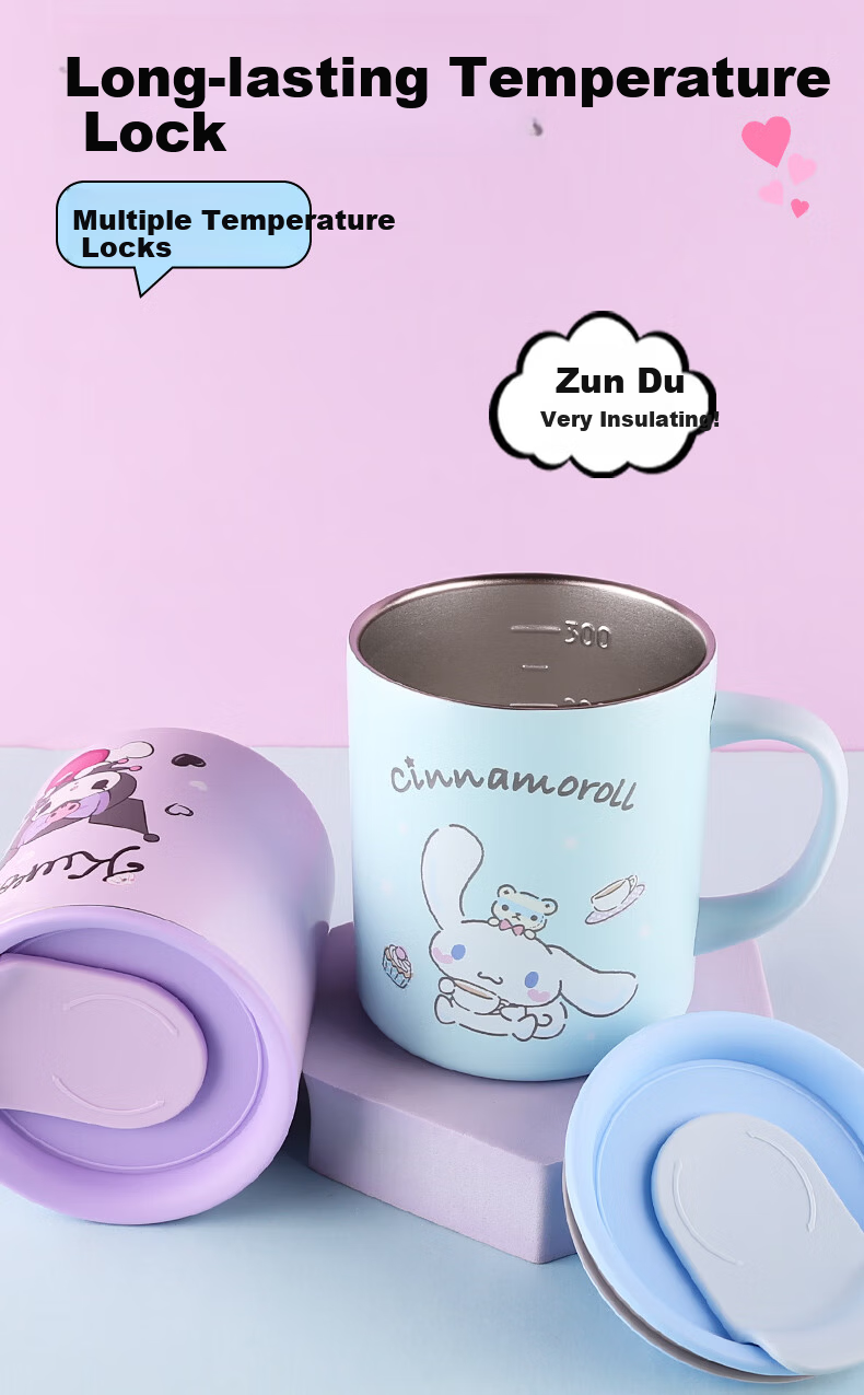 Milonbear Ultraman Kids Milk Mug Insulated Stainless Steel 316 High Temperature Resistant Anti-Drop Graduated Cup 4