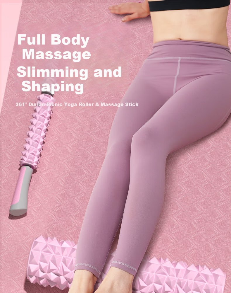 361° Durian Bionic Yoga Roller Stretching Massage Deep Muscle Relaxation Slimming Leg Back Massage Wheel 1