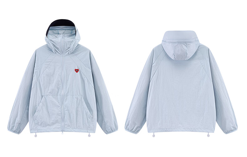 Charles Heart Summer Loose Fit Unisex UPF50+ Jacket Comfortable Cool Sun Protection Coat Pink XS 16